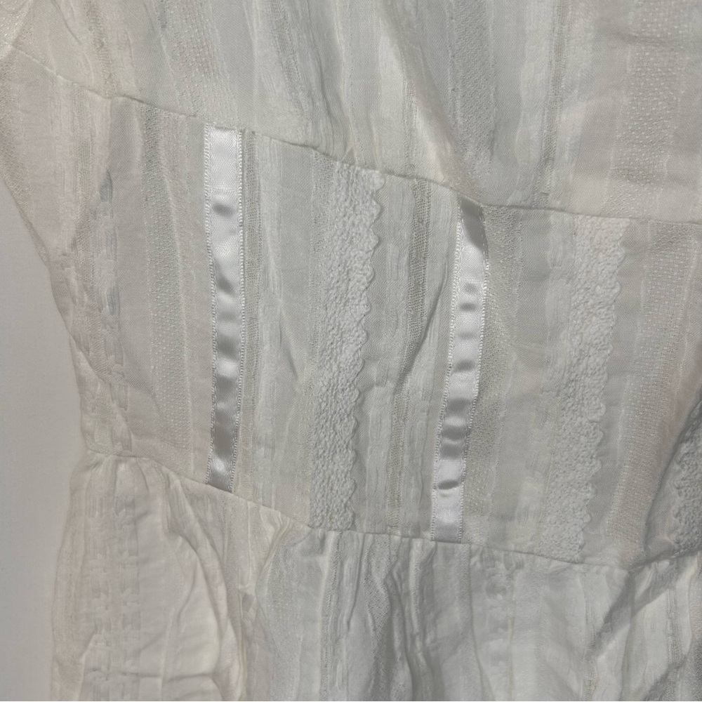 Commense NWT Semi-Sheer Solid Square Neckline Short Dress Cotton Blend Size S - Picture 11 of 17